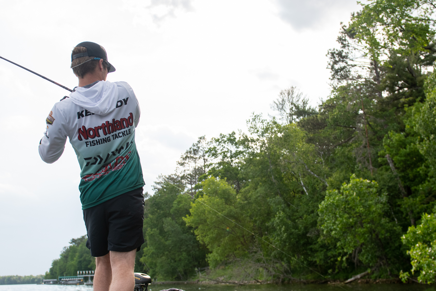 Matt Kennedy sets the hook on a fish