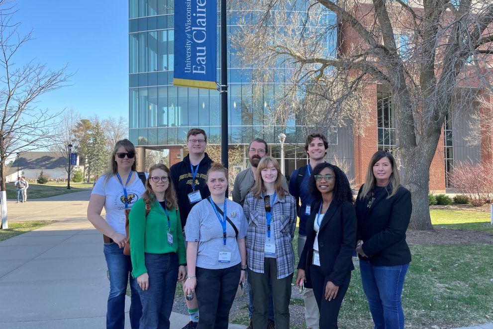 BSU students and faculty in Eau Claire, Wisc. for the NCUR 2023 conference