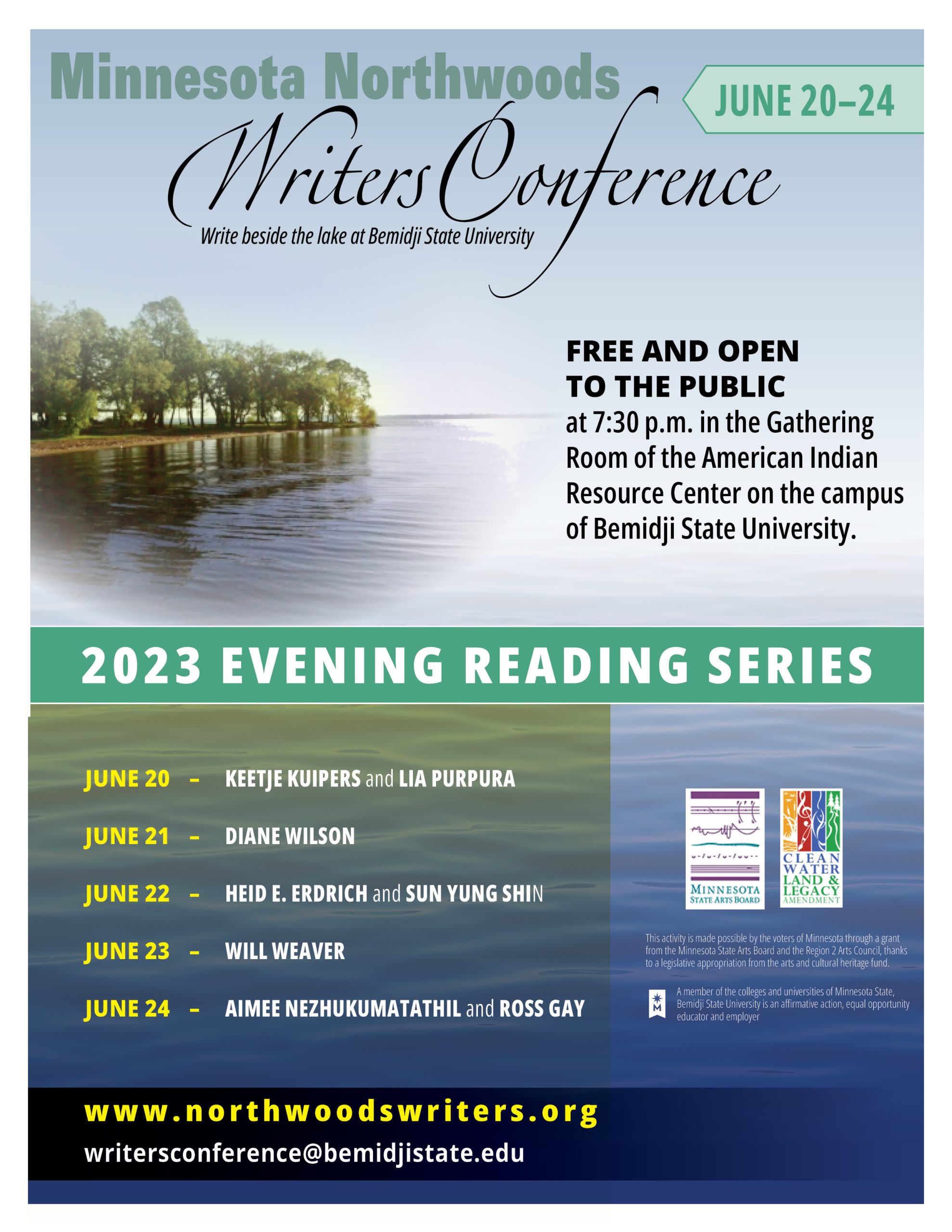 Poster for the Northwoods Writers Conference