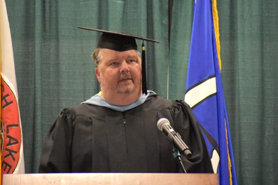 Travis Greene, vice president for student life & success, speaks at BSU's 2023 Convocation.