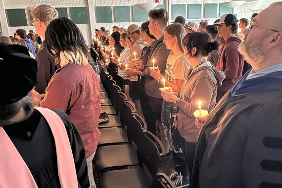 Students share the light of knowledge at BSU's 2023 Convocation ceremony.