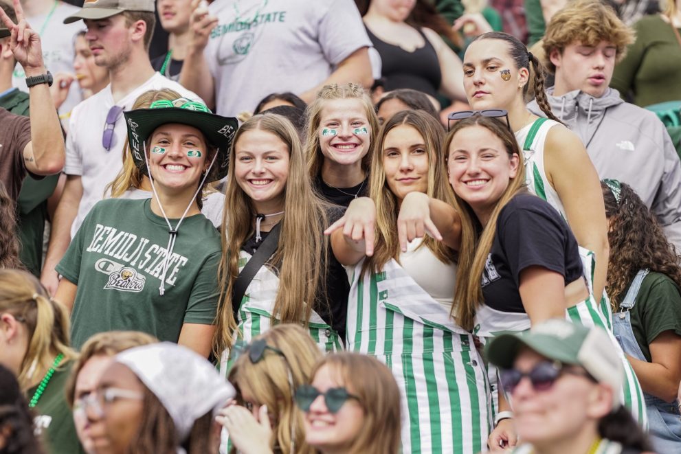 Fans at the BSU football game