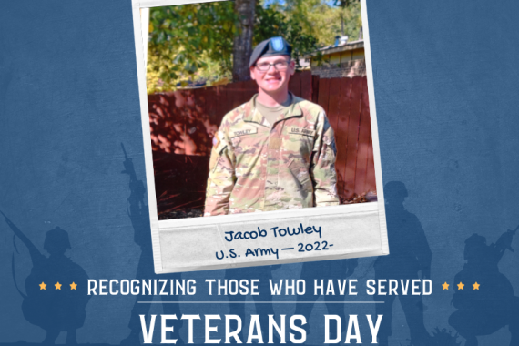 2023 Veterans Day photo of Jacob Towley