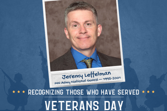 2023 Veterans Day photo of Jeremy Leffelman