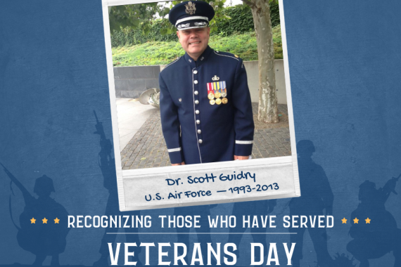 2023 Veterans Day photo of Dr. Scott Guidry