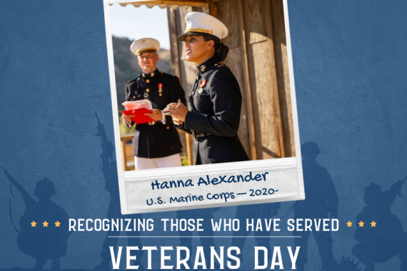 2023 Veterans Day photo of Hanna Alexander