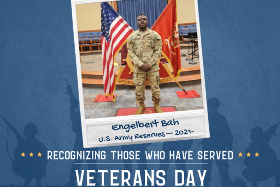 2023 Veterans Day photo of Engelbert Bah