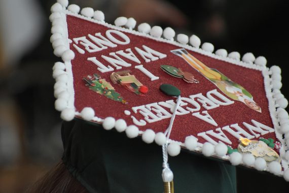 A decorated cap from BSU's Class of 2024