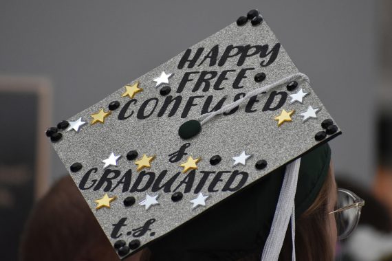 A decorated cap from BSU's Class of 2024