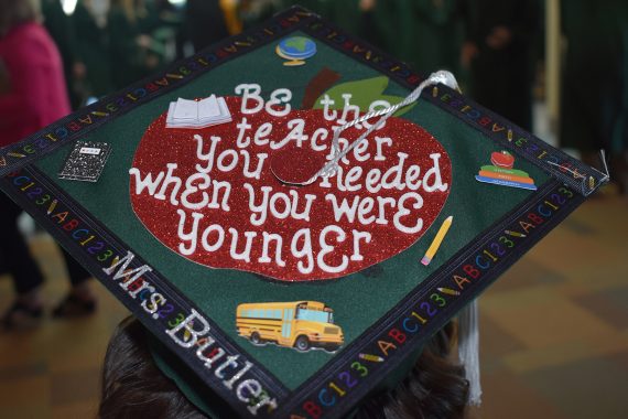 A decorated cap from BSU's Class of 2024