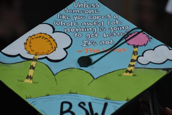 A decorated cap from BSU's Class of 2024