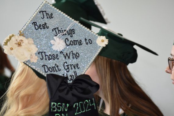 A decorated cap from BSU's Class of 2024