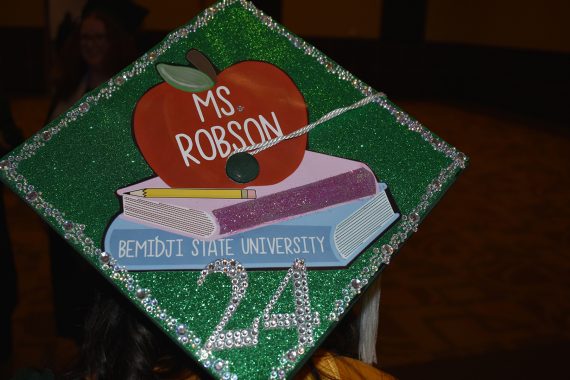 A decorated cap from BSU's Class of 2024