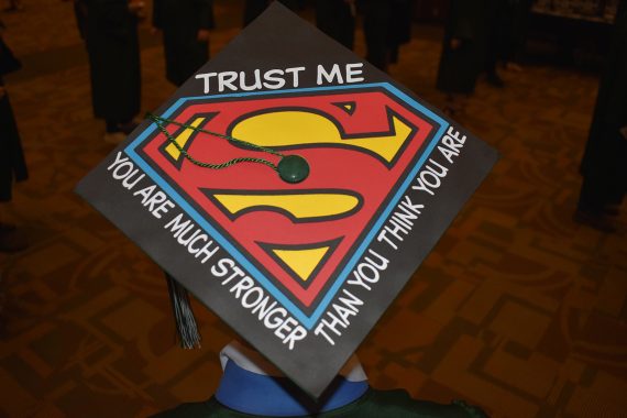 A decorated cap from BSU's Class of 2024