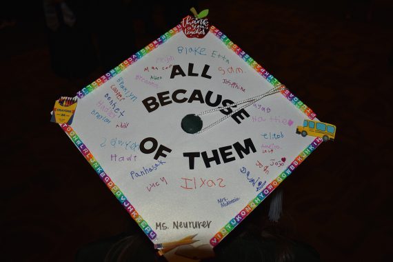 A decorated cap from BSU's Class of 2024