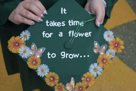 A decorated cap from BSU's Class of 2024