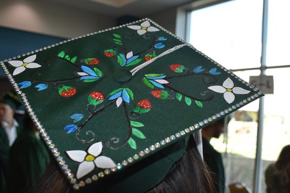 A decorated cap from BSU's Class of 2024