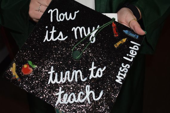 A decorated cap from BSU's Class of 2024