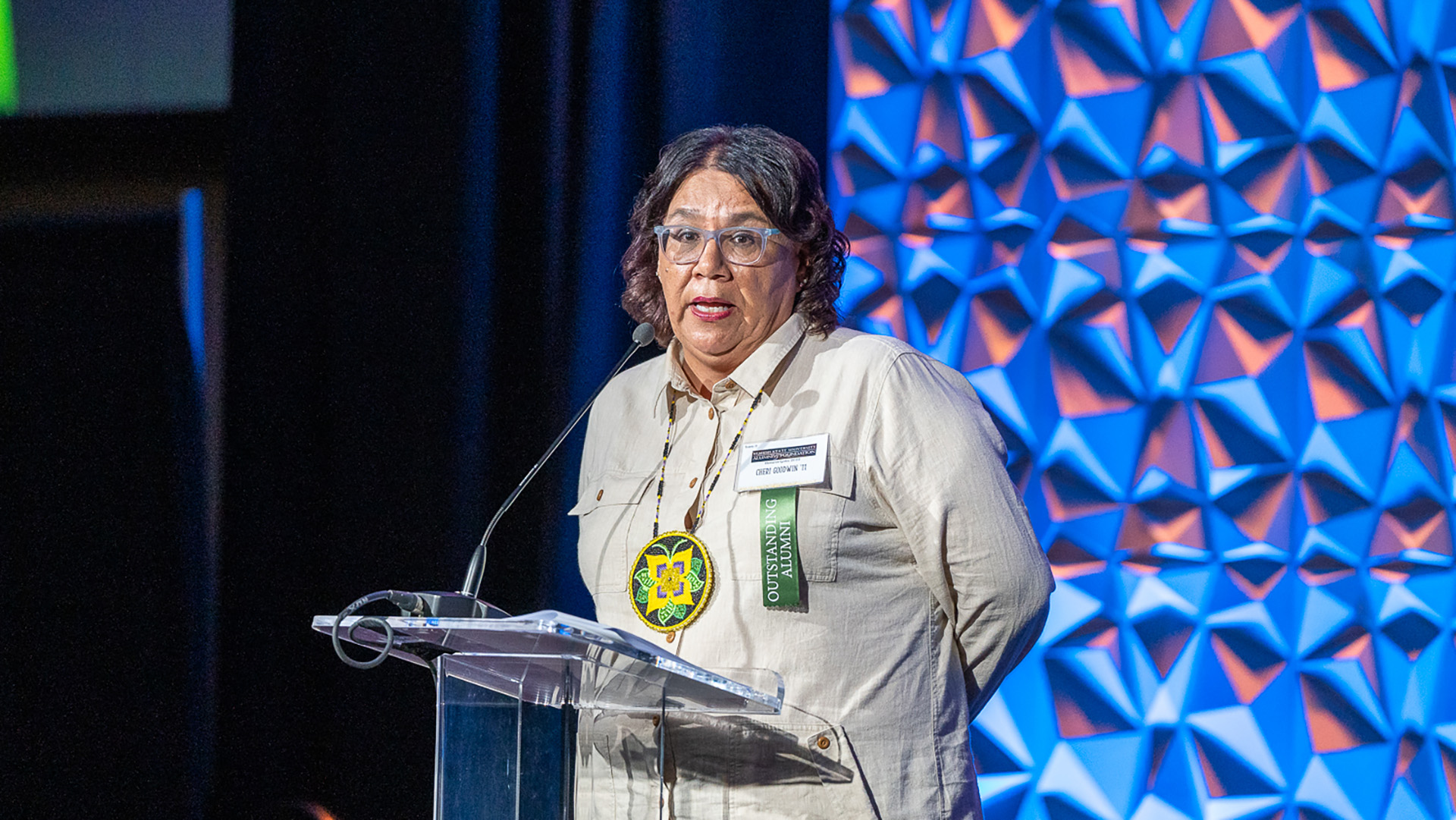 Cheri Goodwin speaks at the 2022 BSU Honors Gala