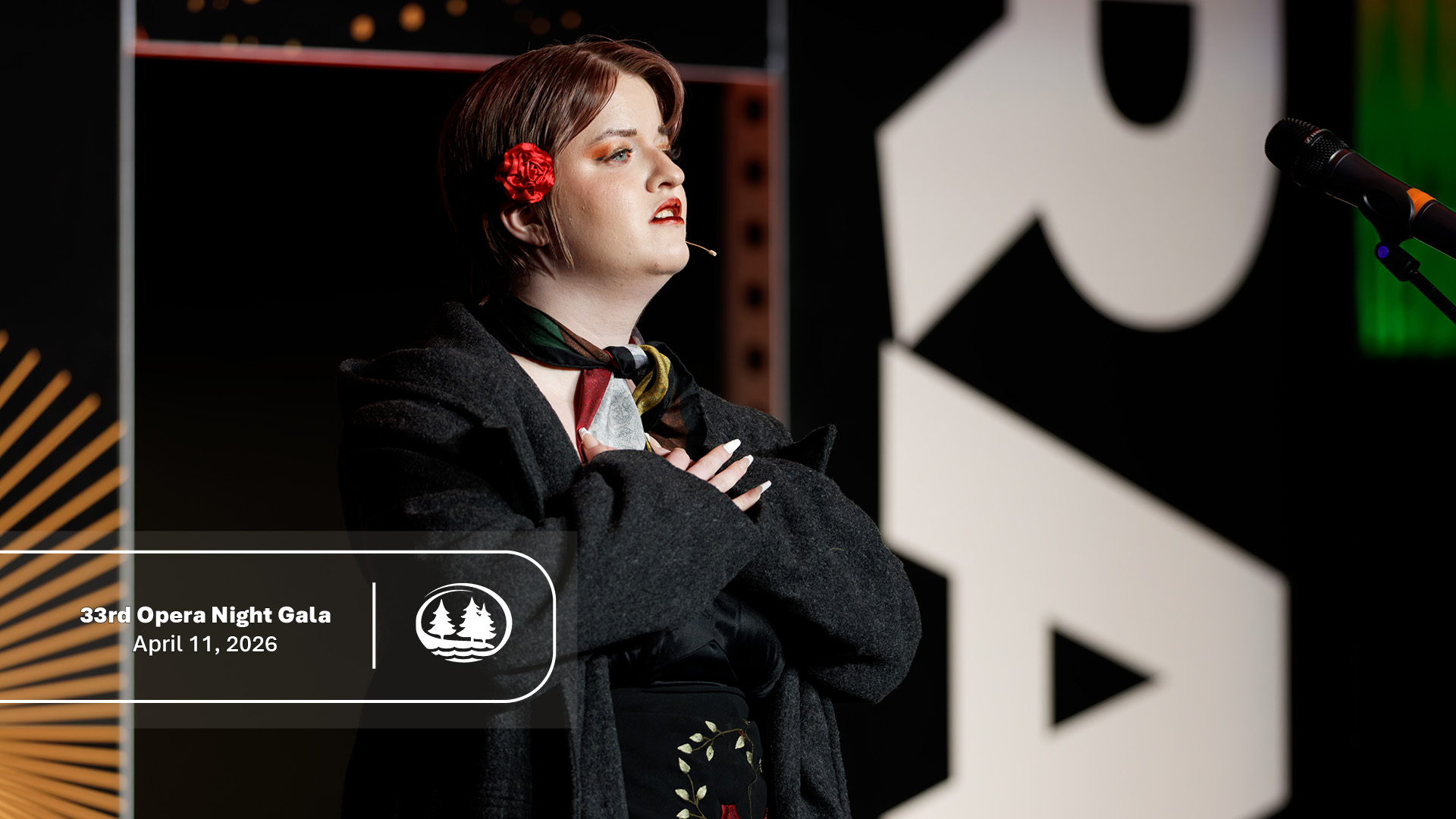 A student performs during BSU's 34th Opera NIght Gala in April 2026.