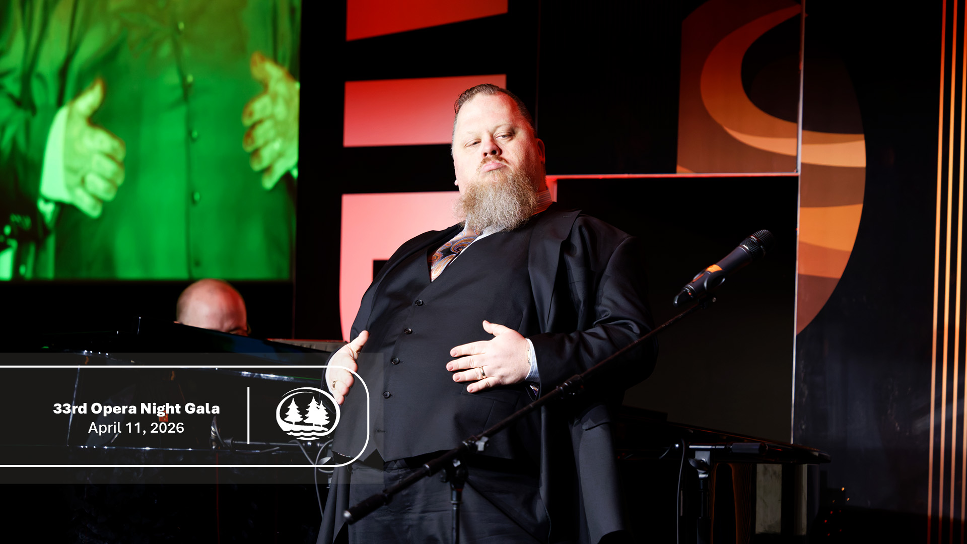 Dr. Cory Renbarger performs during BSU's 34th Opera Night Gala in April 2026.