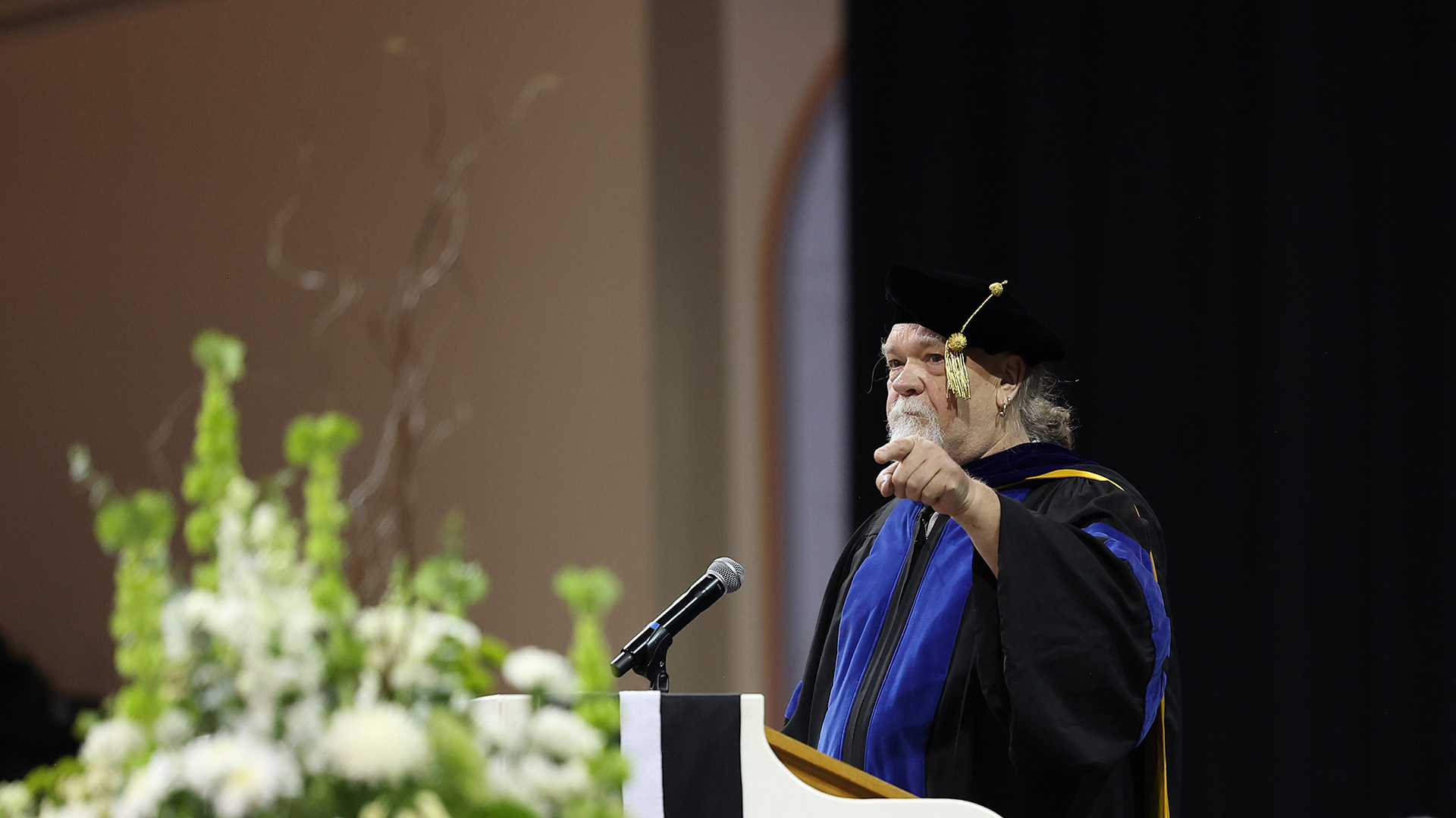 Minnesota State trustee Jim Grabowska speaks at BSU's 2026 Commencement ceremony