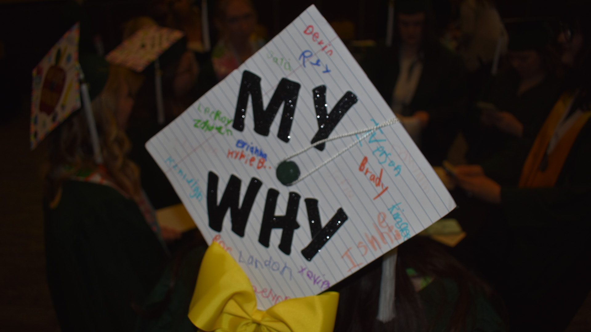 A decorated mortar board at BSU's 107th Commencement, May 8, 2026.