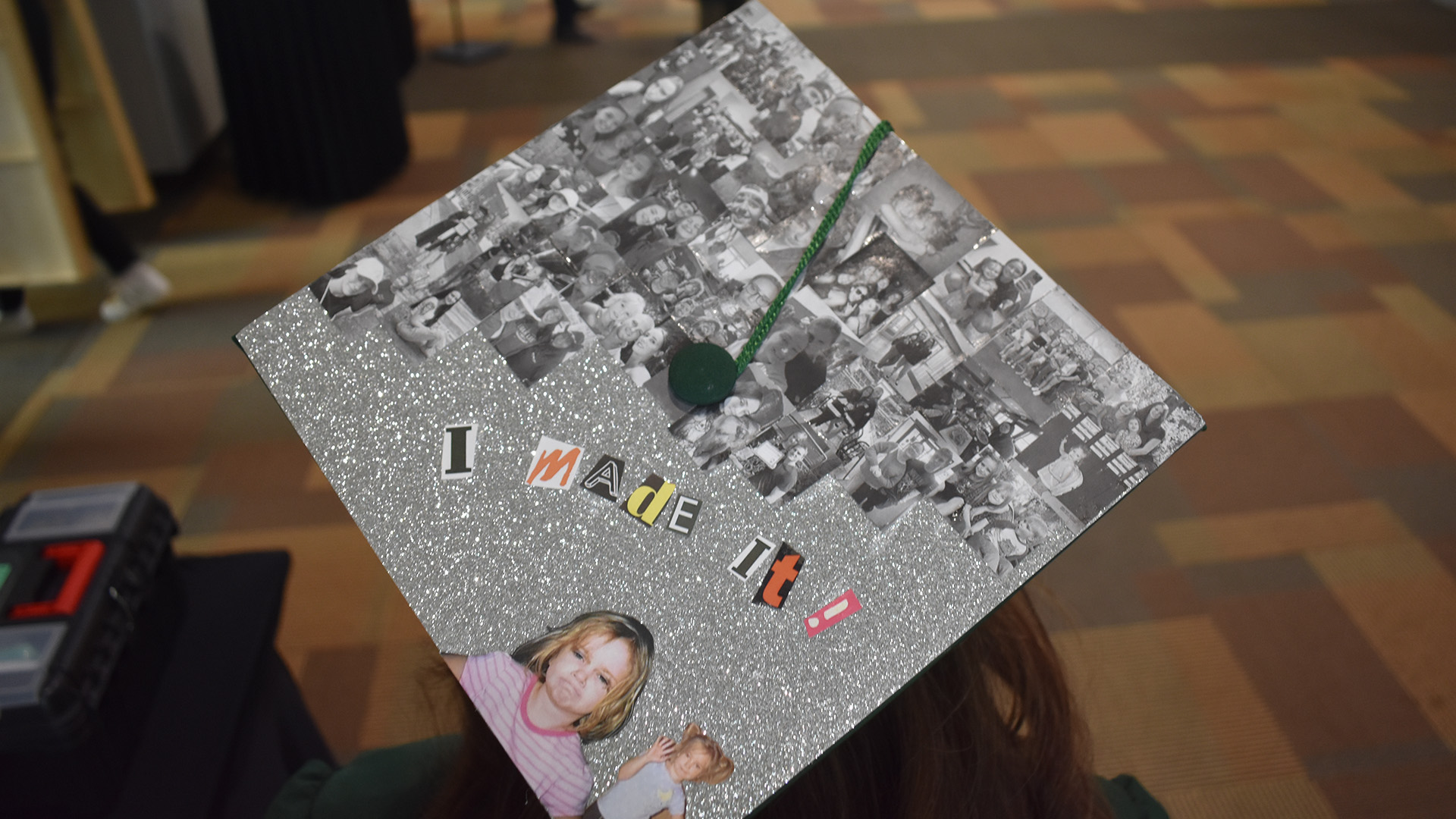 A decorated mortar board at BSU's 107th Commencement, May 8, 2026.