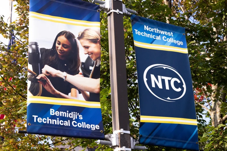 NTC banners outside.
