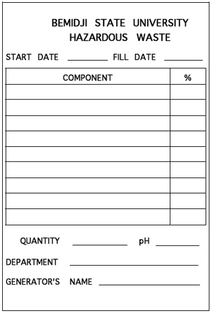 Hazardous waste label