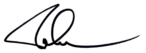 President John L. Hoffman's signature. It reads 