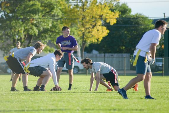 BSU college students playing flag football