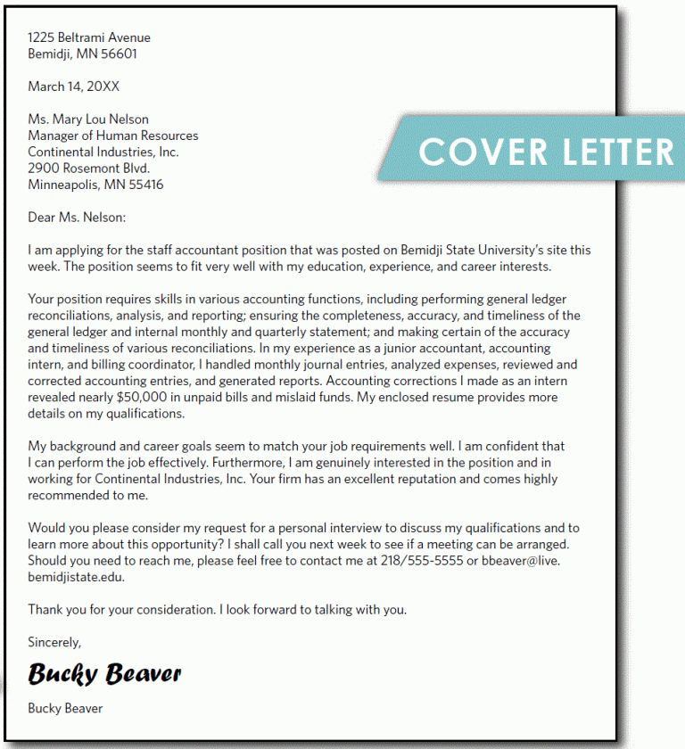 Cover Letter