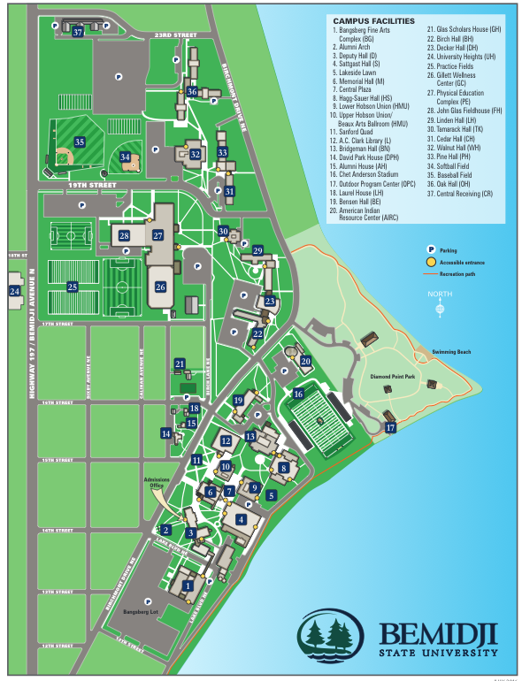 Campus Map Public Safety Bemidji State University