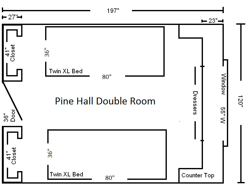 Pine hall room diagram