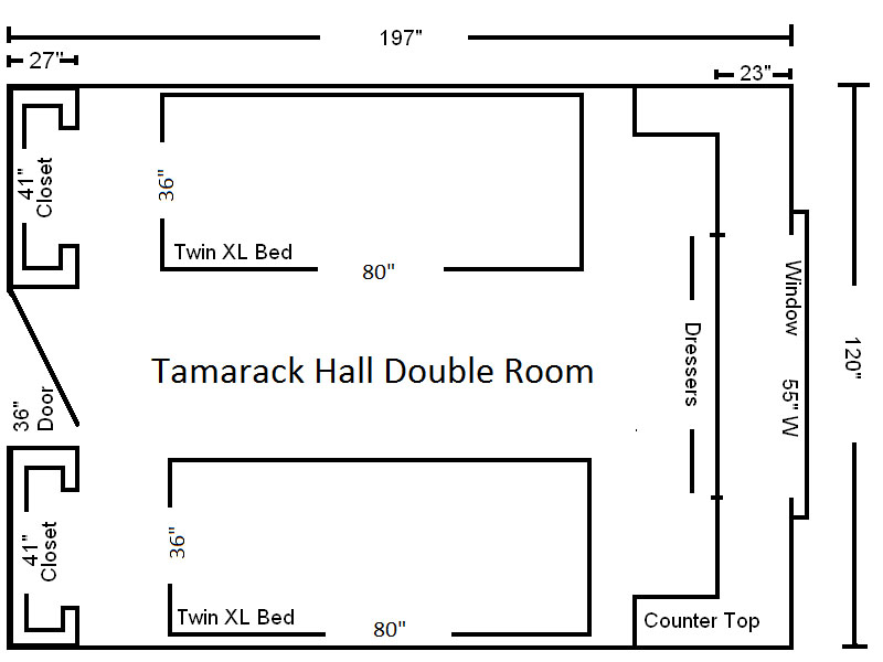 Tamarack room diagram