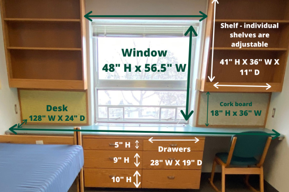 Pine hall desk dimensions