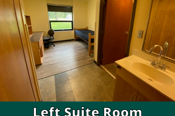 Left Suite Room in 3-Person Suite