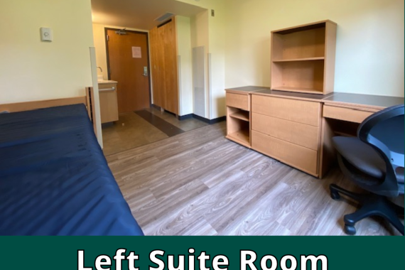 Left Suite Room in 3-Person Suite Moveable Furniture