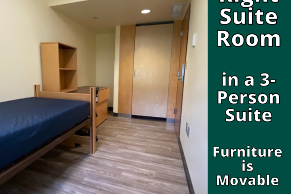 Right Suite Room in 3-Person Suite Moveable Furniture