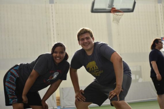 Students Playing Basketball